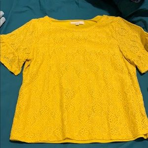 Loft Flutter Sleeve Lace Top